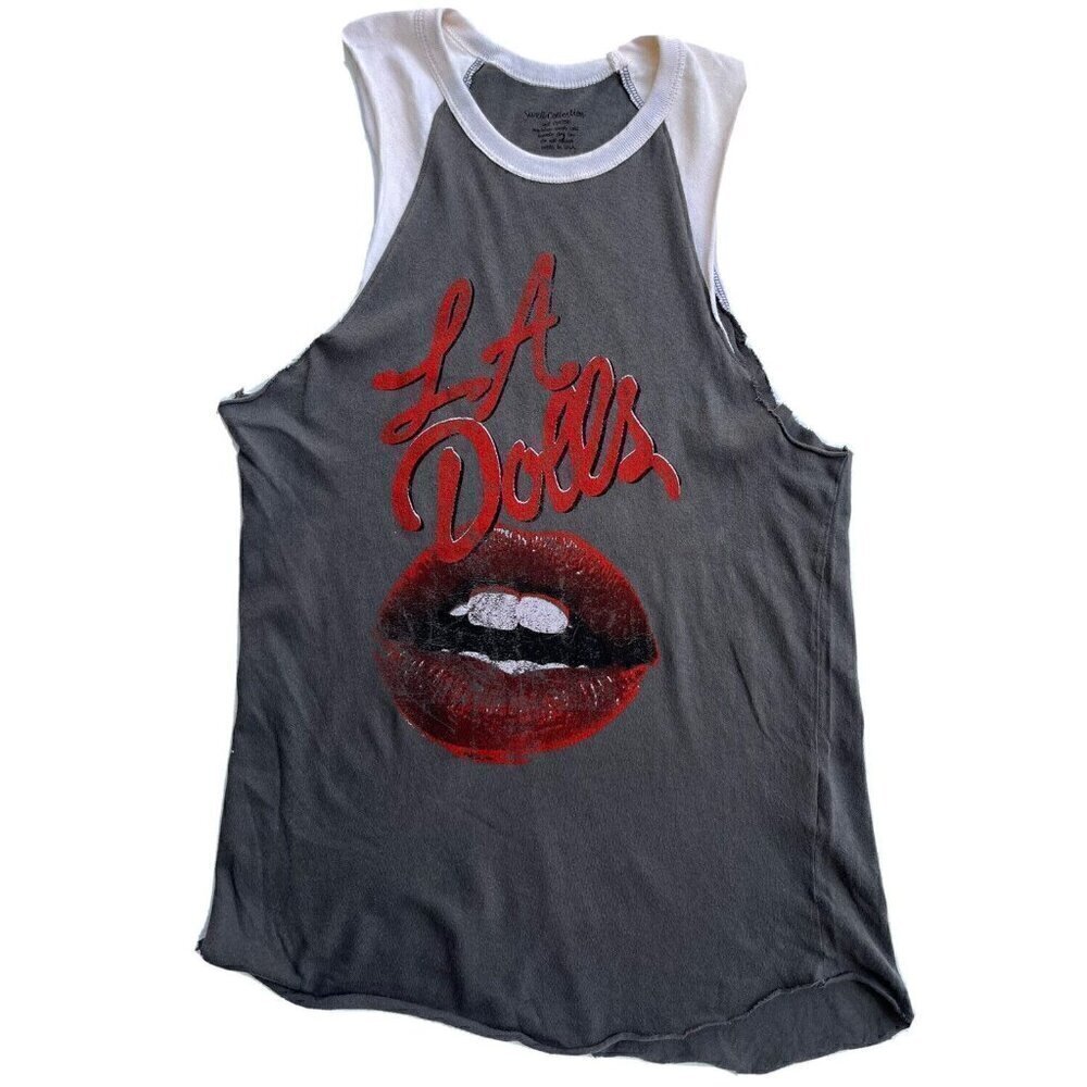 Swell LA Women's Dolls Sleeveless Casual Beach Raglan Top Charcoal Size S M L - Picture 2 of 9